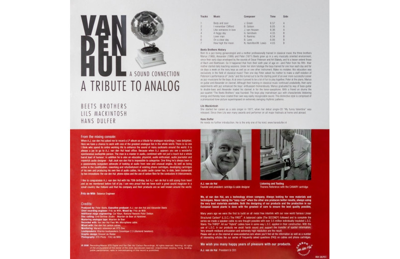 Van Den Hull LP A tribute to analogue